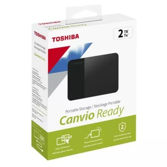 TOSHIBA HDD CANVIO READY (NEU) 2TB, 2, 5", USB 3.2 Gen 1, schwarz