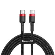 Baseus Cafule Serie Lade-/Datenkabel USB-C auf USB-C PD2.0 60W Flash 1m, rot-schwarz