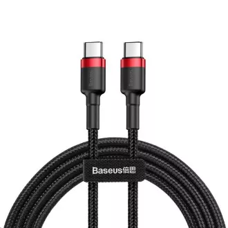 Baseus Cafule Serie Lade-/Datenkabel USB-C auf USB-C PD2.0 60W Flash 1m, rot-schwarz