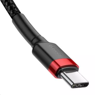 Baseus Cafule Serie Lade-/Datenkabel USB-C auf USB-C PD2.0 60W Flash 1m, rot-schwarz