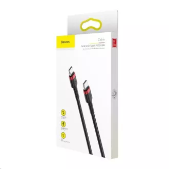 Baseus Cafule Serie Lade-/Datenkabel USB-C auf USB-C PD2.0 60W Flash 1m, rot-schwarz