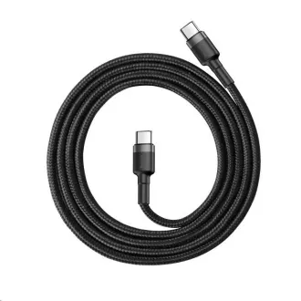 Baseus Cafule Series Lade-/Datenkabel USB-C auf USB-C PD2.0 60W Flash 2m, grau-schwarz Baseus Cafule Series Lade-/Datenkabel USB-C auf USB-C PD2.0 60W Flash 2m, grau-schwarz