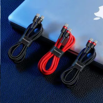 Baseus Cafule Series Lade-/Datenkabel USB-C auf USB-C PD2.0 60W Flash 2m, grau-schwarz Baseus Cafule Series Lade-/Datenkabel USB-C auf USB-C PD2.0 60W Flash 2m, grau-schwarz