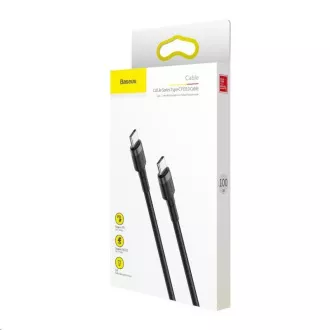 Baseus Cafule Series Lade-/Datenkabel USB-C auf USB-C PD2.0 60W Flash 2m, grau-schwarz Baseus Cafule Series Lade-/Datenkabel USB-C auf USB-C PD2.0 60W Flash 2m, grau-schwarz
