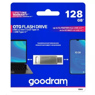 GOODRAM Flash Disk 128GB ODA3, USB 3.2, silber GOODRAM Flash Disk 128GB ODA3, USB 3.2, silber