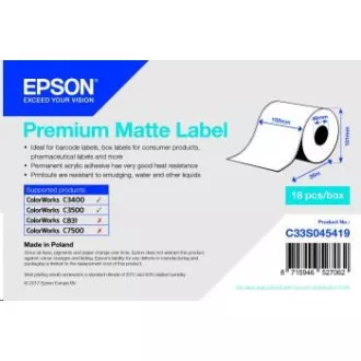 Epson Etikettenrolle, Normalpapier, 102 mm Epson Etikettenrolle, Normalpapier, 102 mm