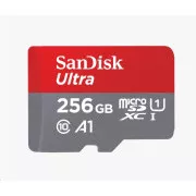 SanDisk MicroSDXC-Karte 256GB Ultra (100MB/s, Klasse 10, Android) + Adapter