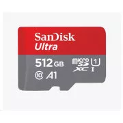 SanDisk MicroSDXC 512GB Ultra Karte (100MB/s, Klasse 10, Android) + Adapter