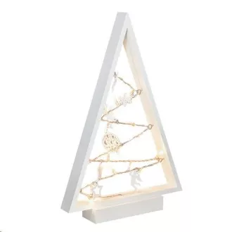 Solight LED Holz Weihnachtsbaum mit Dekoration, 15LED, Naturholz, 37cm, 2x AA Solight LED Holz Weihnachtsbaum mit Dekoration, 15LED, Naturholz, 37cm, 2x AA