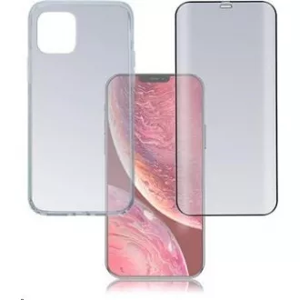 4smarts 360° Protection Set (gehärtetes Glas Full Frame schwarz + Backcover) für Apple iPhone 12 Pro Max