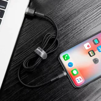 Baseus Cafule USB Lade-/Datenkabel für Lightning 2, 4A 0,5m, grau-schwarz Baseus Cafule USB Lade-/Datenkabel für Lightning 2, 4A 0,5m, grau-schwarz