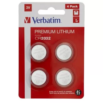 VERBATIM Lithiumbatterie CR2032 3V 4Stk. im Paket