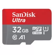 SanDisk MicroSDHC-Karte 32 GB Ultra (120 MB / s, A1 Klasse 10 UHS-I, Android - Tablet-Verpackung, Memory Zone App) + Adapter
