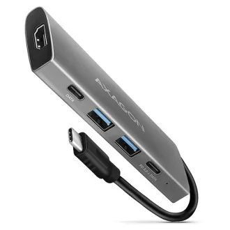 AXAGON HMC-5G2, USB 10Gbps Hub, Anschlüsse 2x USB-A, 2x USB-C, HDMI 4k/60, PD 100W, USB-C Kabel 13cm AXAGON HMC-5G2, USB 10Gbps Hub, Anschlüsse 2x USB-A, 2x USB-C, HDMI 4k/60, PD 100W, USB-C Kabel 13cm