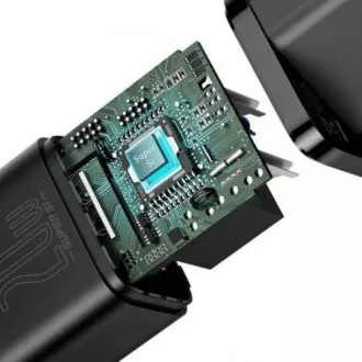 Baseus Super SI Set aus USB-C 20W Adapter und USB-C Kabel auf Lightning 1m, schwarz Baseus Super SI Set aus USB-C 20W Adapter und USB-C Kabel auf Lightning 1m, schwarz