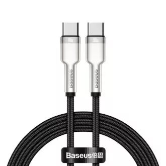 Baseus Cafule Serie Lade-/Datenkabel USB-C Stecker auf USB-C Stecker mit Metallklemmen 100W 1m, schwarz