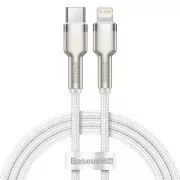 Baseus Cafule Serie USB-C Lade-/Datenkabel für Lightning PD 20W 1m, weiß
