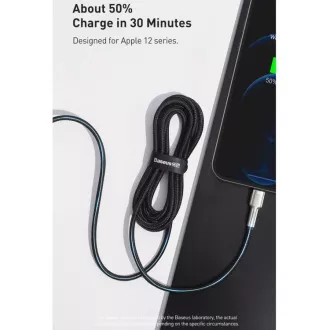 Baseus Cafule Serie USB-C Lade-/Datenkabel für Lightning PD 20W 2m, schwarz