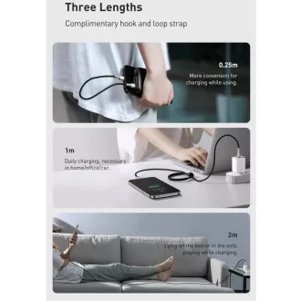 Baseus Cafule Serie USB-C Lade-/Datenkabel für Lightning PD 20W 2m, weiß