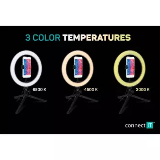 CONNECT IT Selfie10Ring rundes LED-Licht, klein CONNECT IT Selfie10Ring rundes LED-Licht, klein