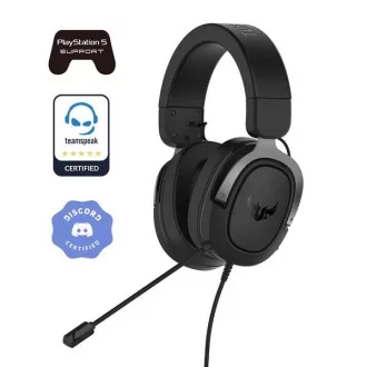 ASUS TUF Gaming H3 Gun Metal Kopfhörer, Gaming Headset, schwarz-grau