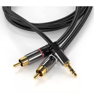 PREMIUMCORD Kabel, Klinke 3,5mm-2xCINCH M/M 5m PREMIUMCORD Kabel, Klinke 3,5mm-2xCINCH M/M 5m