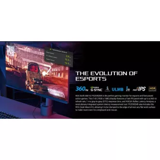 ASUS LCD 24,5 'PG259QNR 1920x1080 FAST IPS 360Hz, NVIDIA Reflex Analyzer, Desktp Mount Kit, HDMI DP USB 3.0
