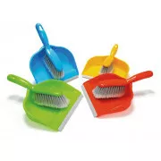 Set Besen   Kehrschaufel mit Gummistab DeLux Cleanex