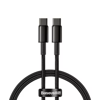 Baseus Tungsten Gold Schnelllade-/Datenkabel USB-C auf USB-C 100W 2m, schwarz