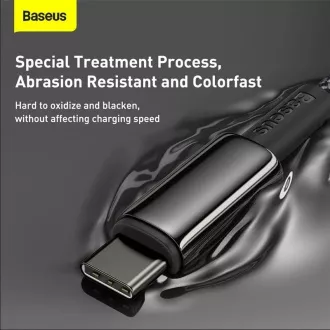 Baseus Tungsten Gold Schnelllade-/Datenkabel USB-C auf USB-C 100W 2m, schwarz