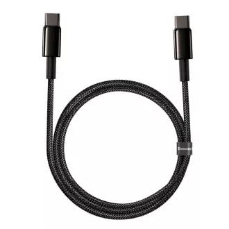 Baseus Tungsten Gold Schnelllade-/Datenkabel USB-C auf USB-C 100W 2m, schwarz