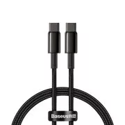 Baseus Tungsten Gold Schnelllade-/Datenkabel USB-C auf USB-C 100W 1m, schwarz