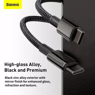 Baseus Tungsten Gold Schnelllade-/Datenkabel USB-C auf USB-C 100W 1m, schwarz