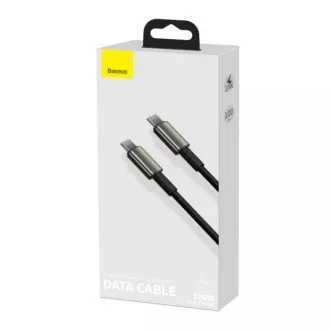 Baseus Tungsten Gold Schnelllade-/Datenkabel USB-C auf USB-C 100W 1m, schwarz