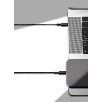 Baseus Tungsten Gold Schnelllade-/Datenkabel USB-C auf Lightning PD 20W 1m, schwarz