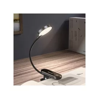 Baseus LED-Leselampe mit Clip, grau