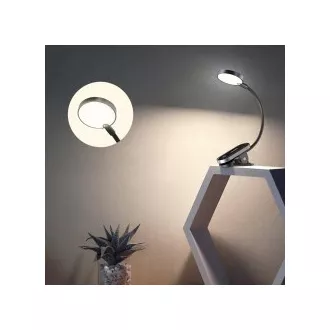 Baseus LED-Leselampe mit Clip, grau