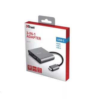 TRUST DALYX Adapter, 3-in-1, USB-C TRUST DALYX Adapter, 3-in-1, USB-C