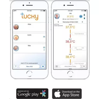 TUCKY - Intelligentes Thermometer und Positionsüberwachung 2in1 TUCKY - Intelligentes Thermometer und Positionsüberwachung 2in1
