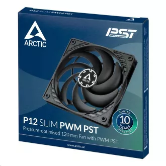 ARCTIC Lüfter P12 SLIM PWM PST 120mm, schwarz