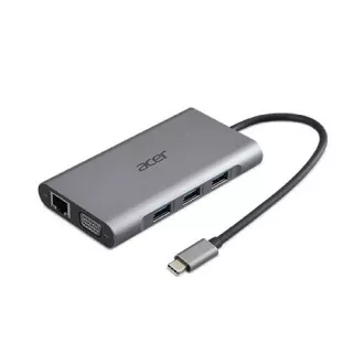 ACER 12v1 Typ C Dongle: 2 x USB3.2, 2 x USB2.0, 1x SD/TF, 2 x HDMI, 1 x PD, 1 x DP, 1 x RJ45, 1 x 3.5 Audio