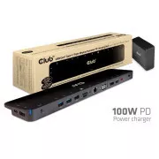 Club3D Dockingstation USB-C 14v1, 1xDP, 1xHDMI, 1xVGA, 2xUSB-C, 5xUSB, SD Kartenleser, 1xRJ45, schwarz