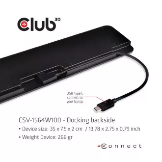 Club3D Dockingstation USB-C 14v1, 1xDP, 1xHDMI, 1xVGA, 2xUSB-C, 5xUSB, SD Kartenleser, 1xRJ45, schwarz Club3D Dockingstation USB-C 14v1, 1xDP, 1xHDMI, 1xVGA, 2xUSB-C, 5xUSB, SD Kartenleser, 1xRJ45, schwarz