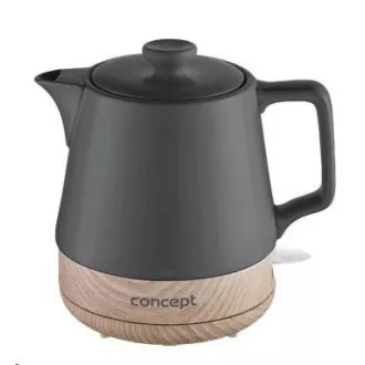 Concept RK0062 Keramik Wasserkocher 1, 0 l, grau