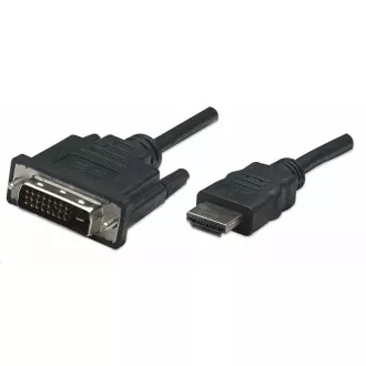 Manhattan HDMI zu DVI-D Kabel, Dual Link, 1m, schwarz Manhattan HDMI zu DVI-D Kabel, Dual Link, 1m, schwarz