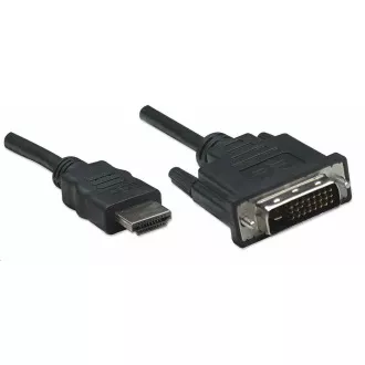 Manhattan HDMI zu DVI-D Kabel, Dual Link, 1m, schwarz Manhattan HDMI zu DVI-D Kabel, Dual Link, 1m, schwarz