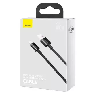 Baseus Superior Series Schnellladekabel USB / Typ-C 66W 2m schwarz Baseus Superior Series Schnellladekabel USB / Typ-C 66W 2m schwarz