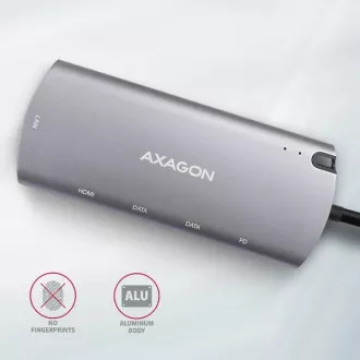 AXAGON HMC-6M2, USB 3.2 Gen 1 Hub, Anschlüsse 2x USB-A, HDMI, RJ-45 GLAN, SATA M.2 Slot, PD 100W, Kabel USB-C 18cm AXAGON HMC-6M2, USB 3.2 Gen 1 Hub, Anschlüsse 2x USB-A, HDMI, RJ-45 GLAN, SATA M.2 Slot, PD 100W, Kabel USB-C 18cm