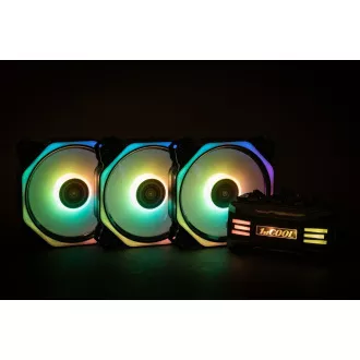 1stCOOL Fan KIT AURA EVO 4 ARGB, 3x HEXA2 Lüfter   ARGB Controller   Fernbedienung