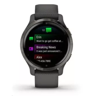 Garmin GPS-Sportuhr Venu2S Slate / Black Band Garmin GPS-Sportuhr Venu2S Slate / Black Band
